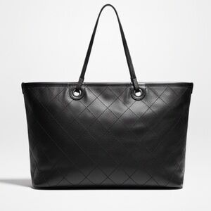Chanel Grained Calfskin Shopping Fever Tote Black